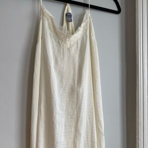 American Eagle cream slip dress